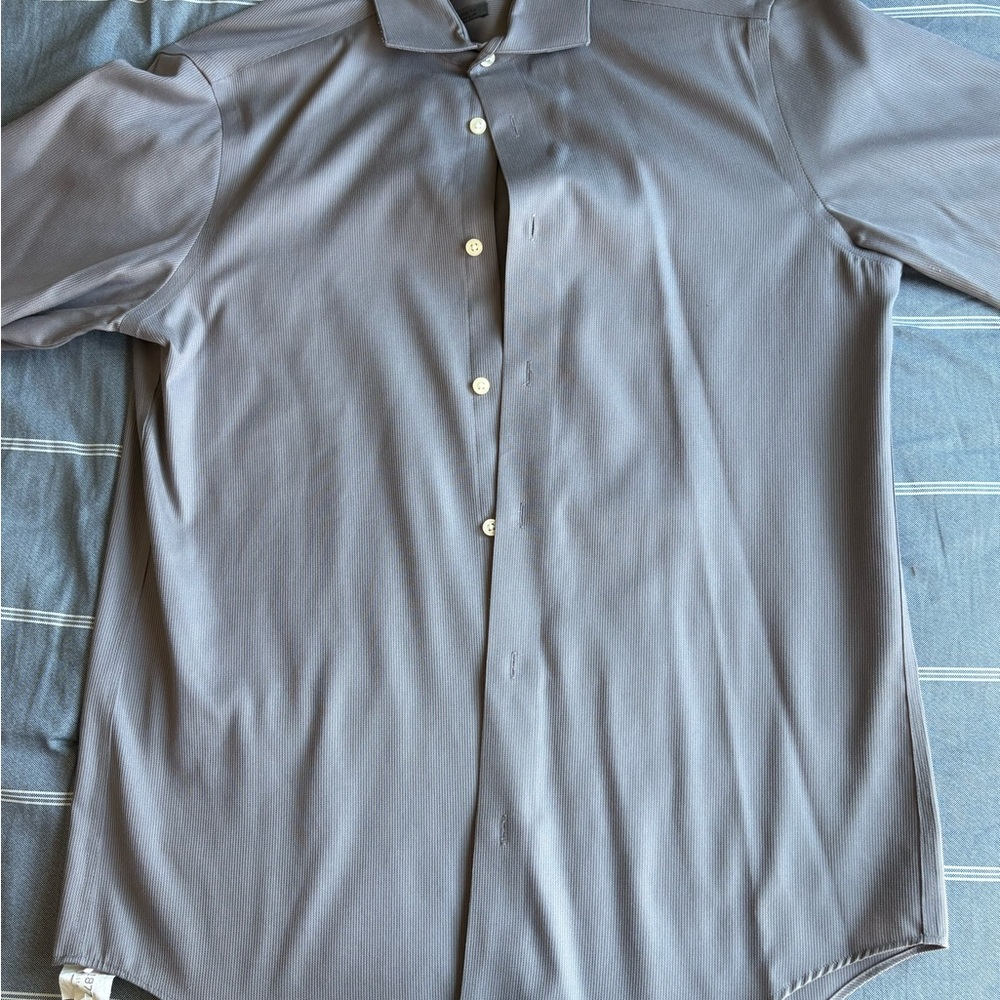 Calvin Klein Men's Button Down Gray Shirt